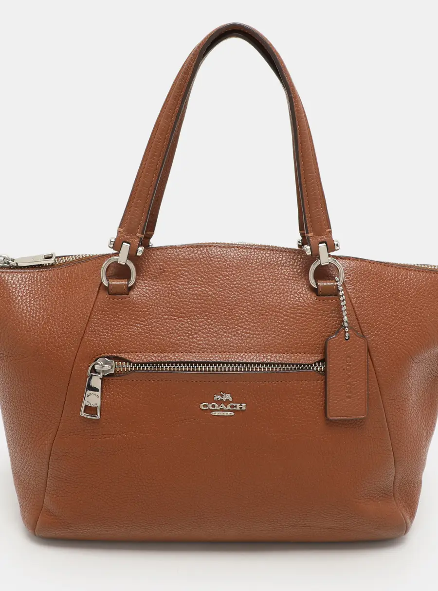 Coach Brown Pebbled Leather Prairie Satchel