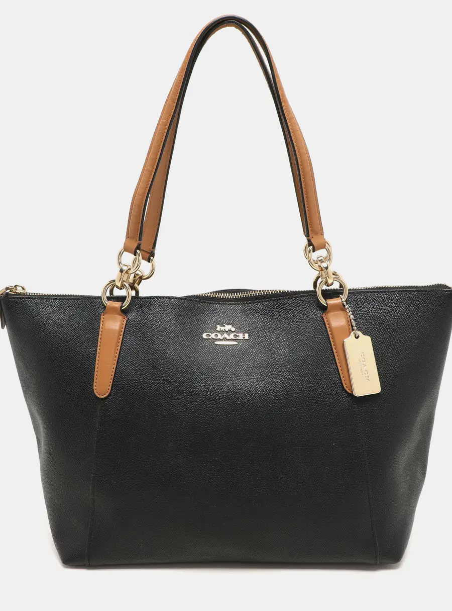 Coach Ava Black Leather Tote Bag