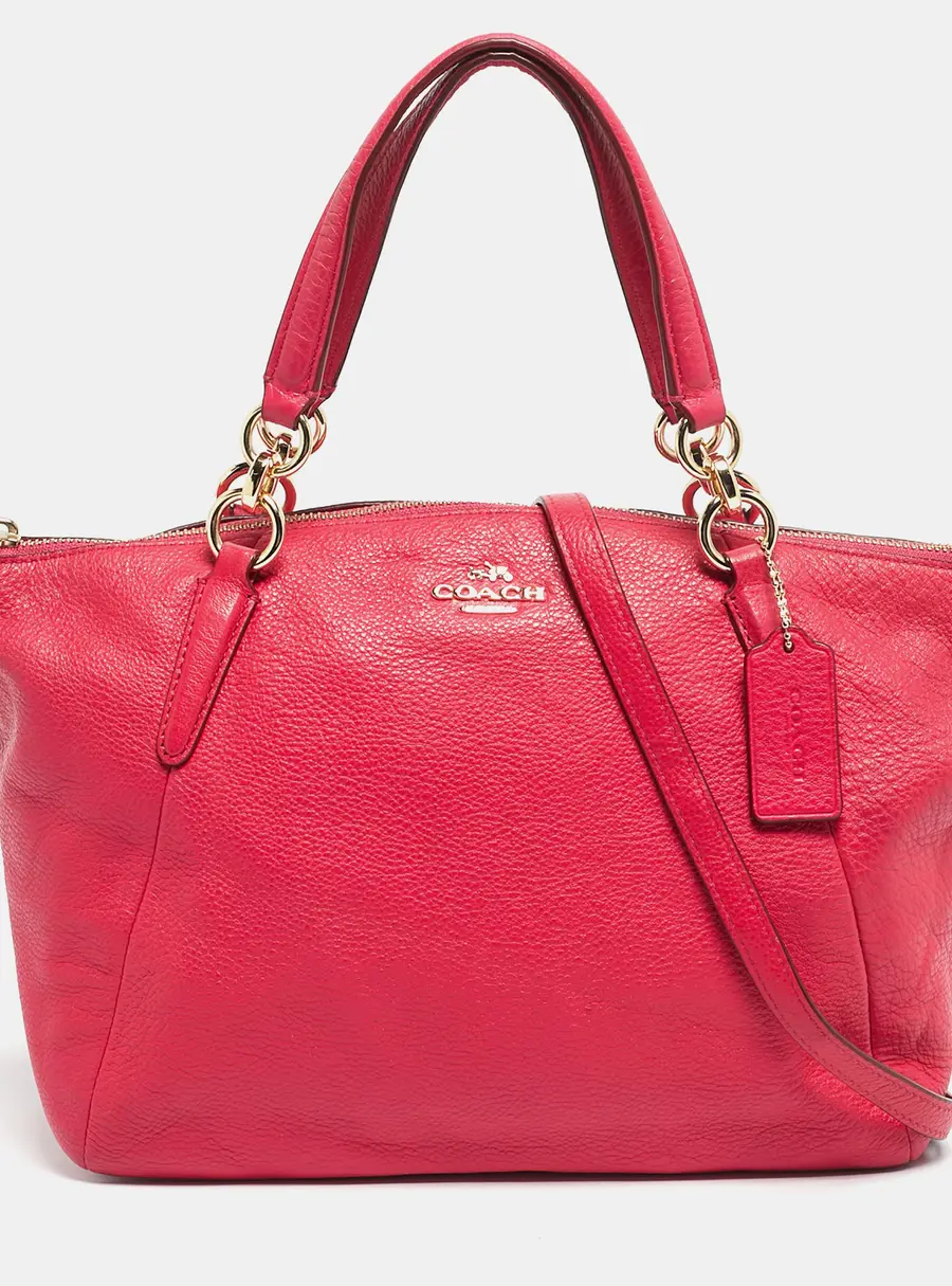 Coach Pink Leather Small Kelsey Satchel