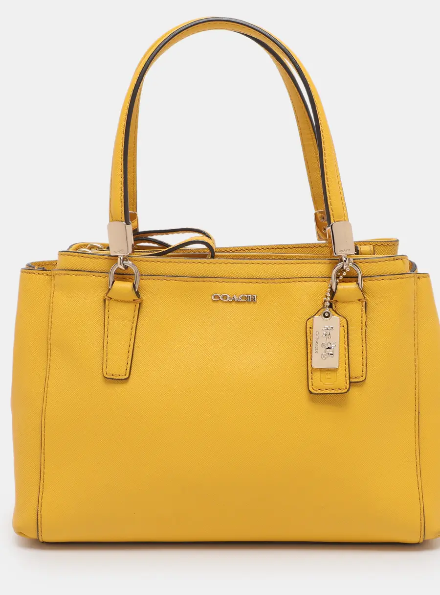 Coach Yellow Leather Mini Christie Carryall Satchel