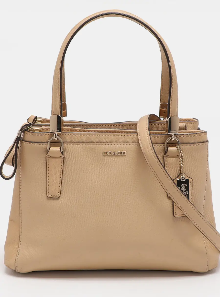 Coach Christie Mini Beige Leather Satchel