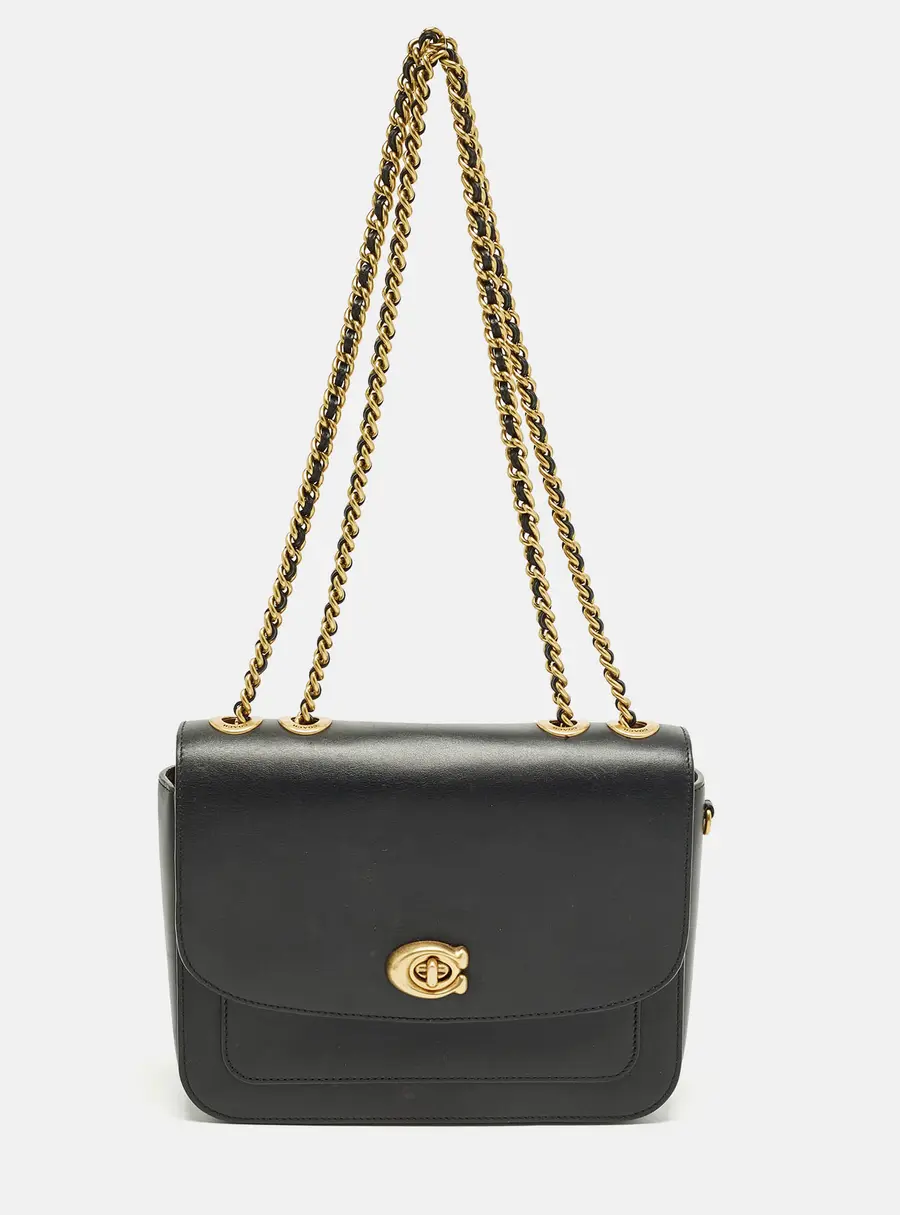 Coach Madison Black Leather Shoulder Bag