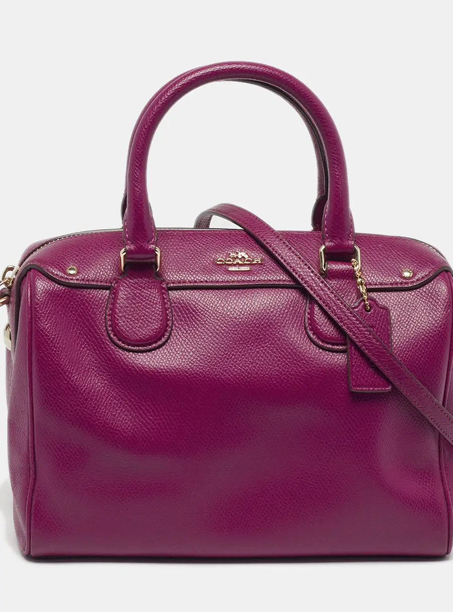 Coach Bennett Mini Purple Leather Satchel