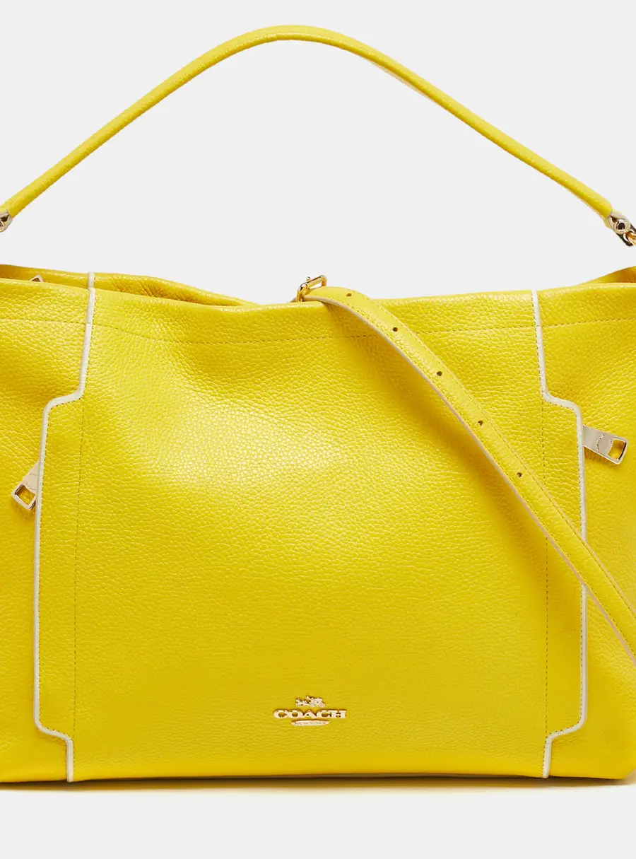 Coach Scout Yellow Leather Hobo