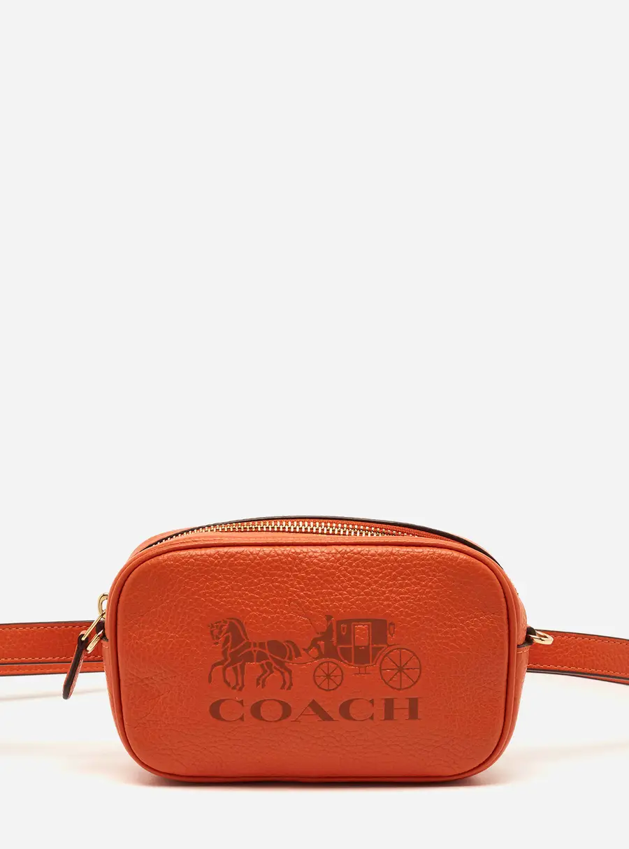 Coach Jes Orange Leather Convertible Belt Bag