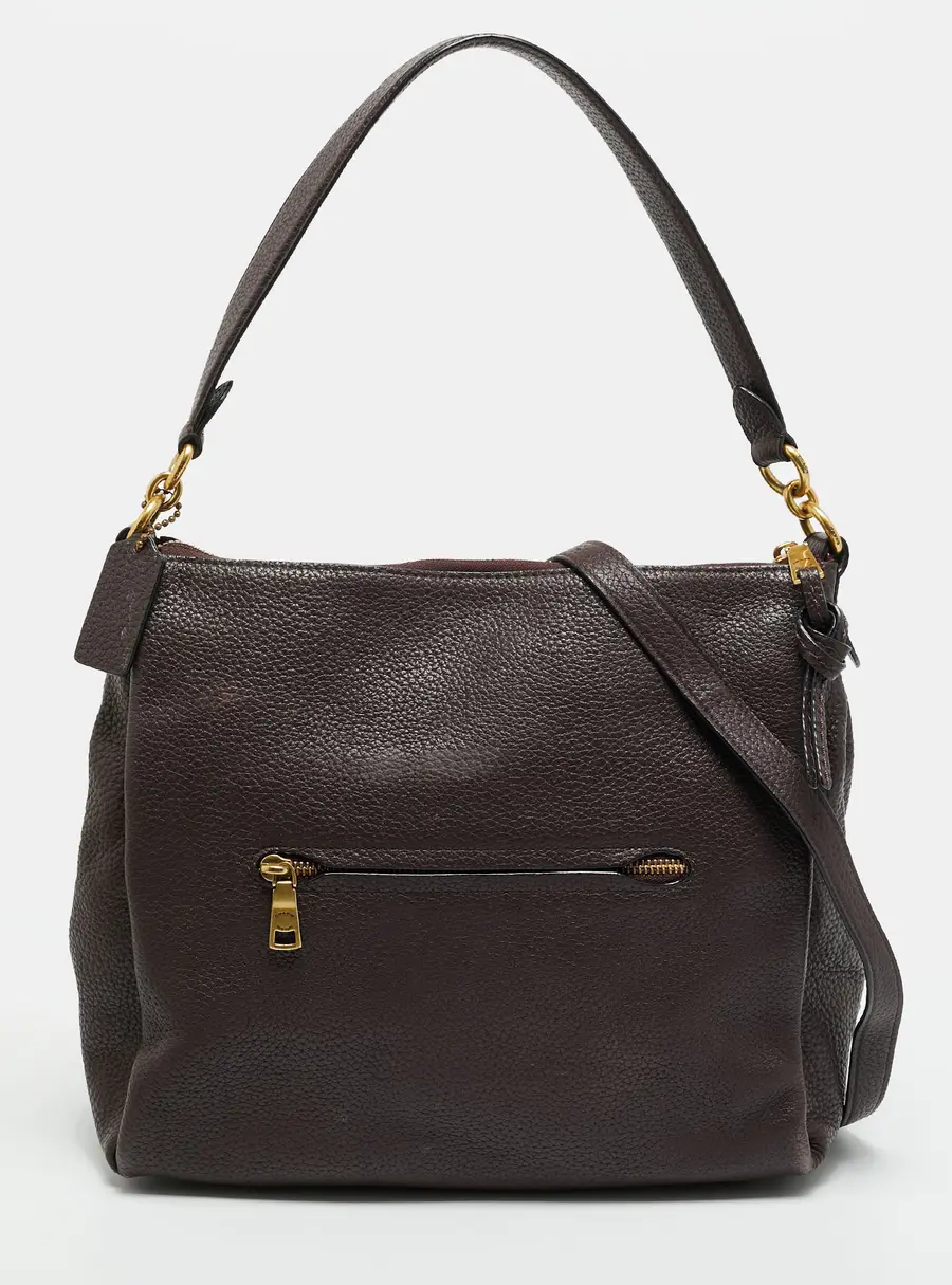 Coach Shay Burgundy Leather Shoulder Bag