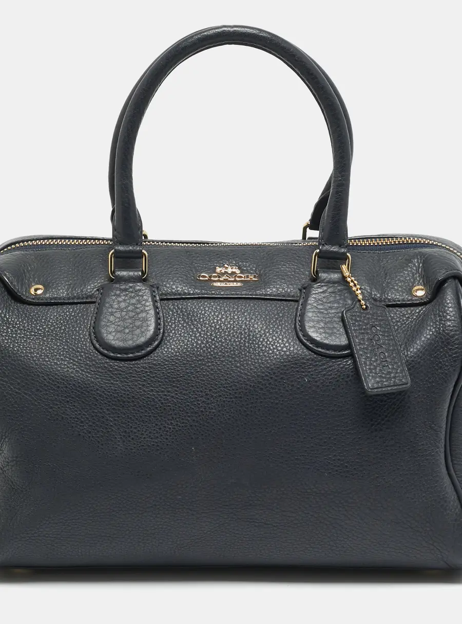 Coach Bennett Small Navy Blue Leather Satchel