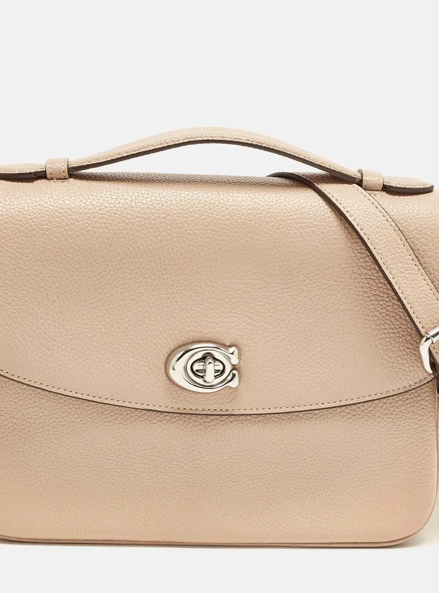 Coach Cassie Beige Leather Crossbody Bag