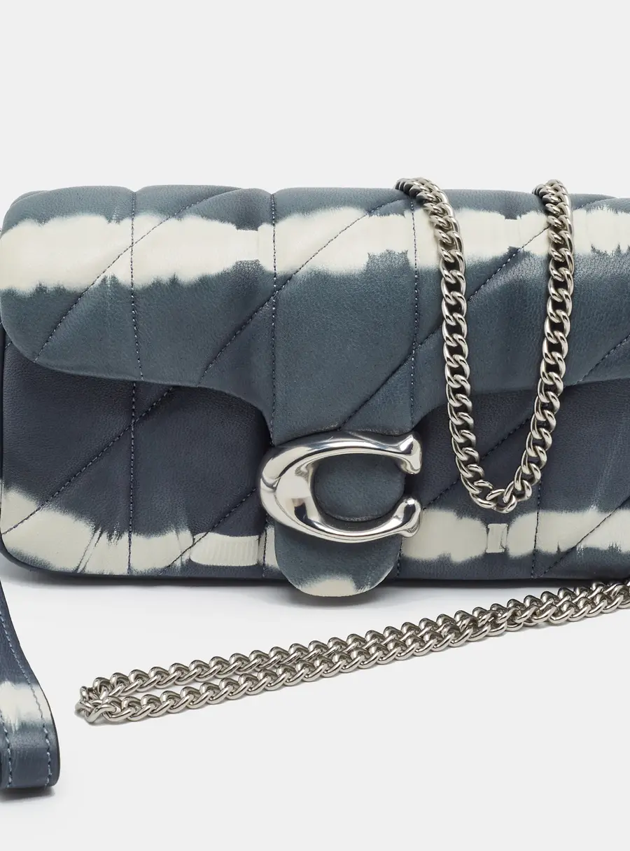 Coach Tabby 19 Blue Tie Dye Leather Chain Crossbody Bag