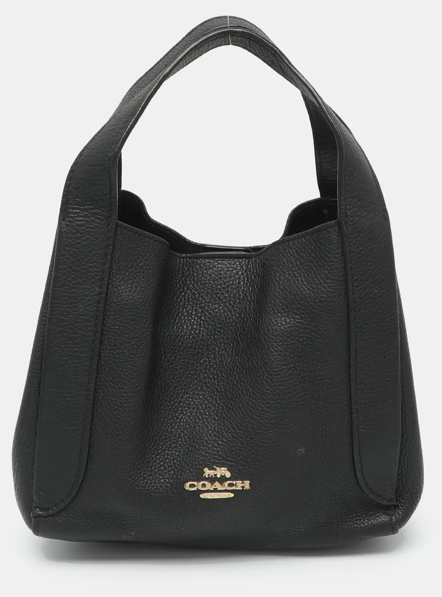 Coach Hadley 21 Black Leather Hobo