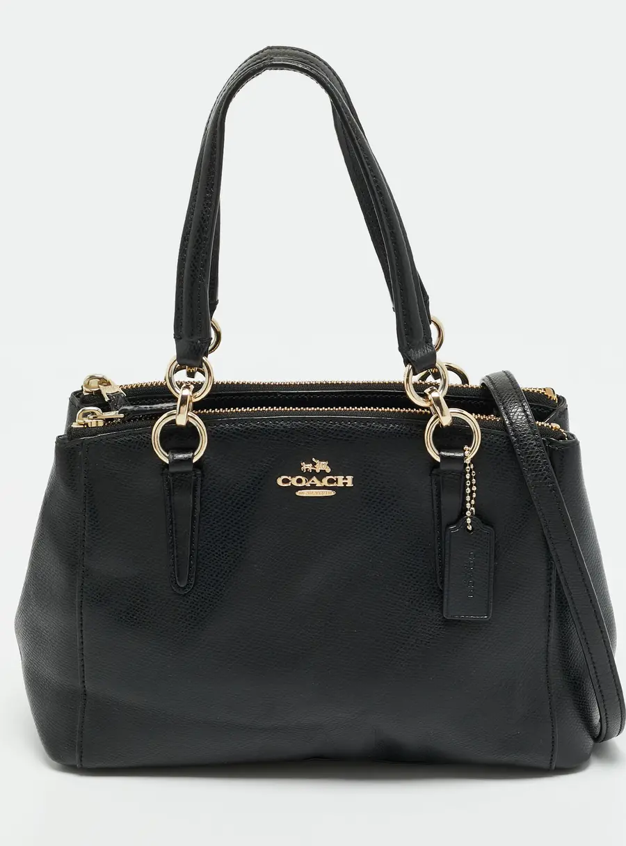 Coach Christie Carryall Mini Black Leather Satchel