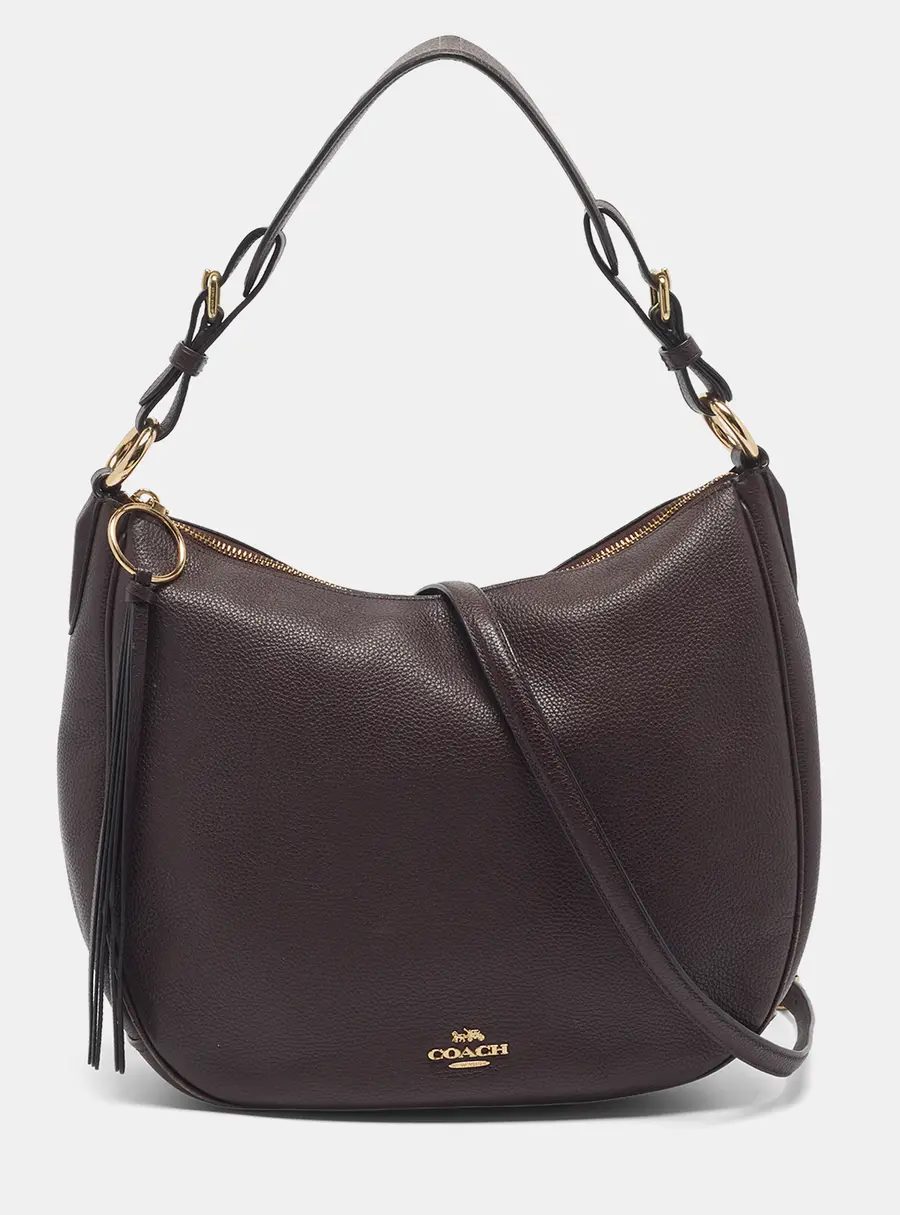 Coach Sutton Burgundy Leather Hobo