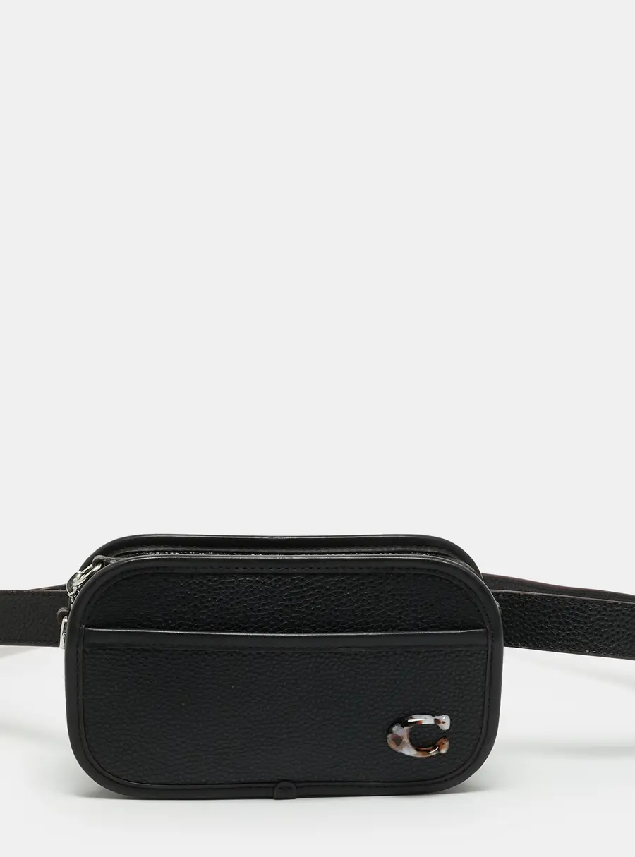 Coach Coachtopia Black Leather Convertible Belt Bag