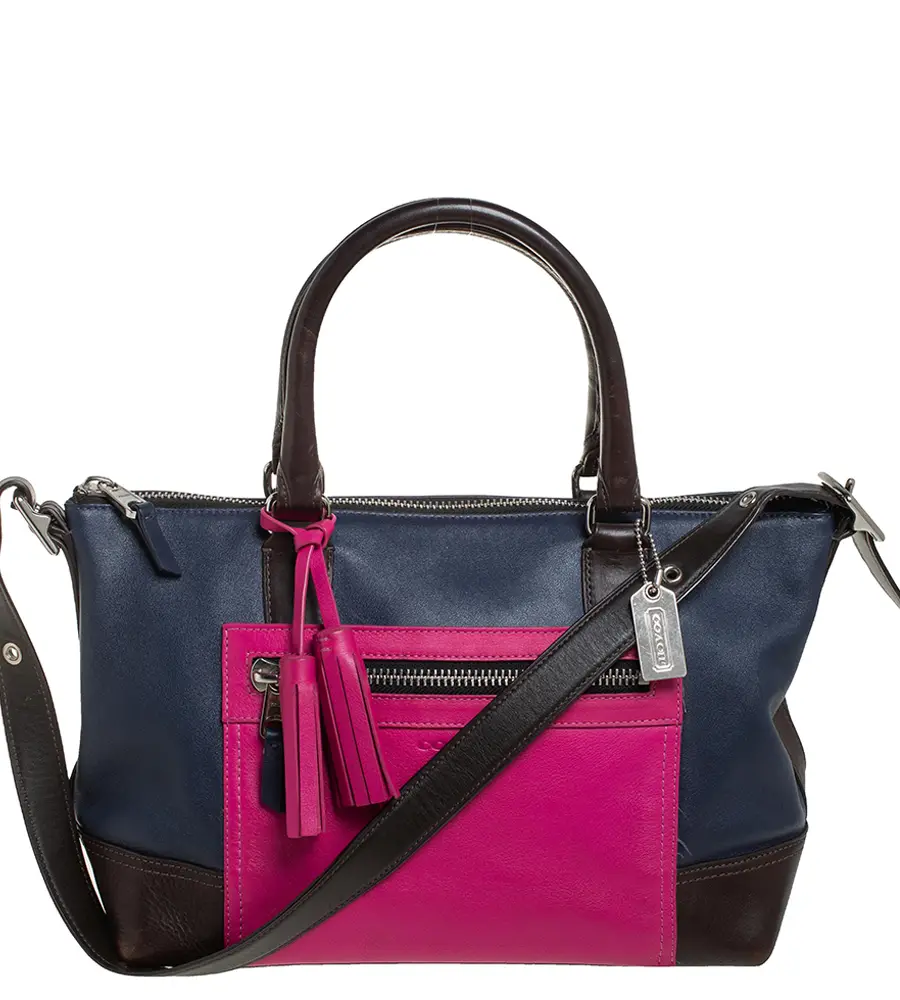 Coach Multicolor Leather Front Zip Tote