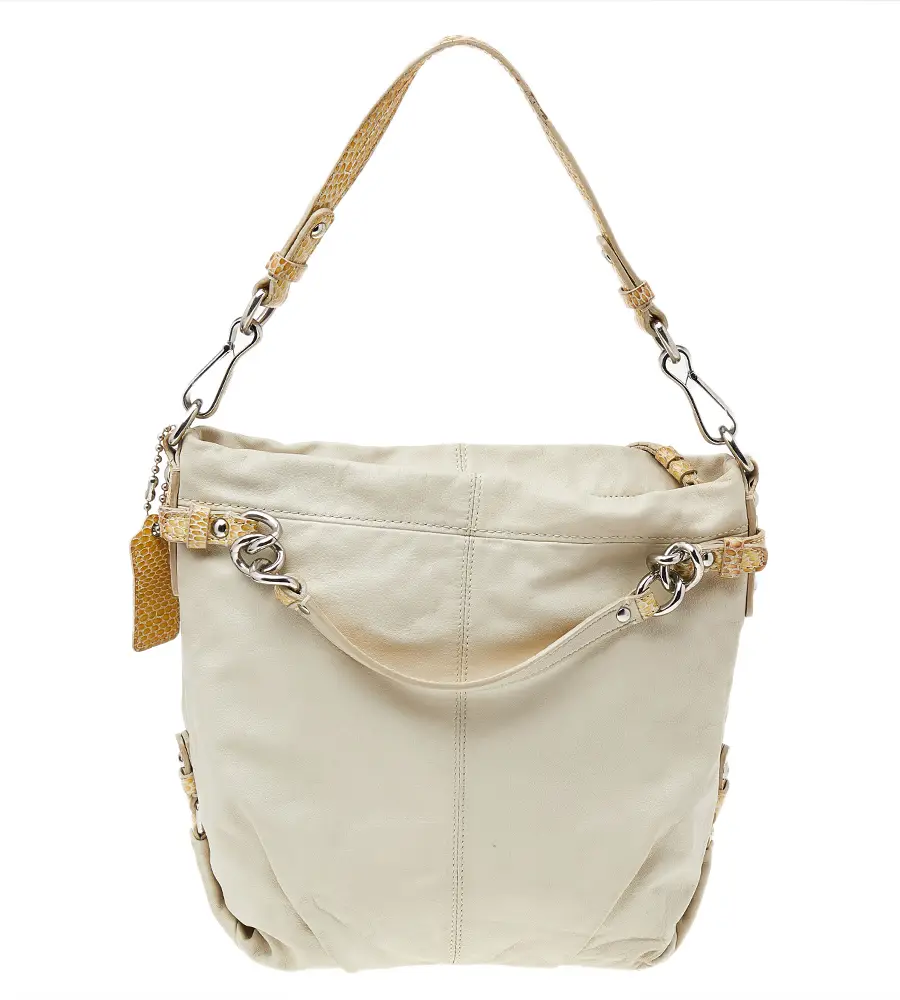Coach Beige Leather Shoulder Bags