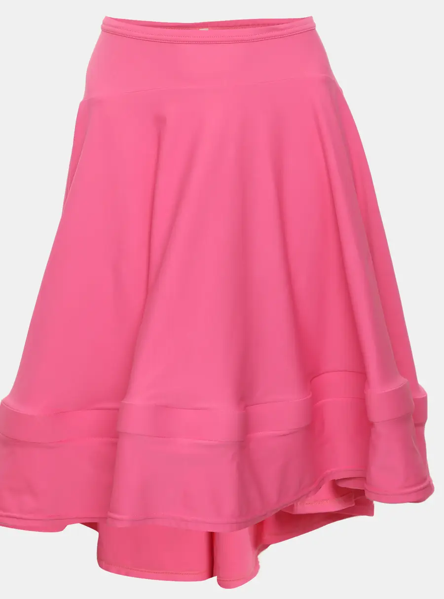Comme des garcons Pink Neoprene Flared Skirt M