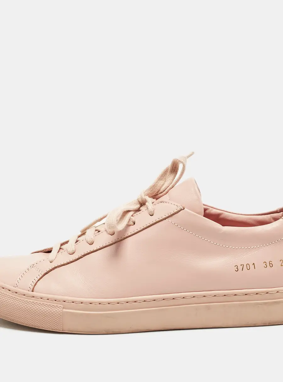 Common Projects Achilles Size 36 Pink Leather Low Top Sneakers