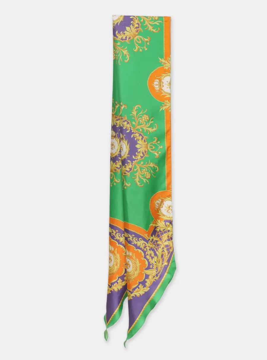 D&G Multicolor Printed Silk Scarf