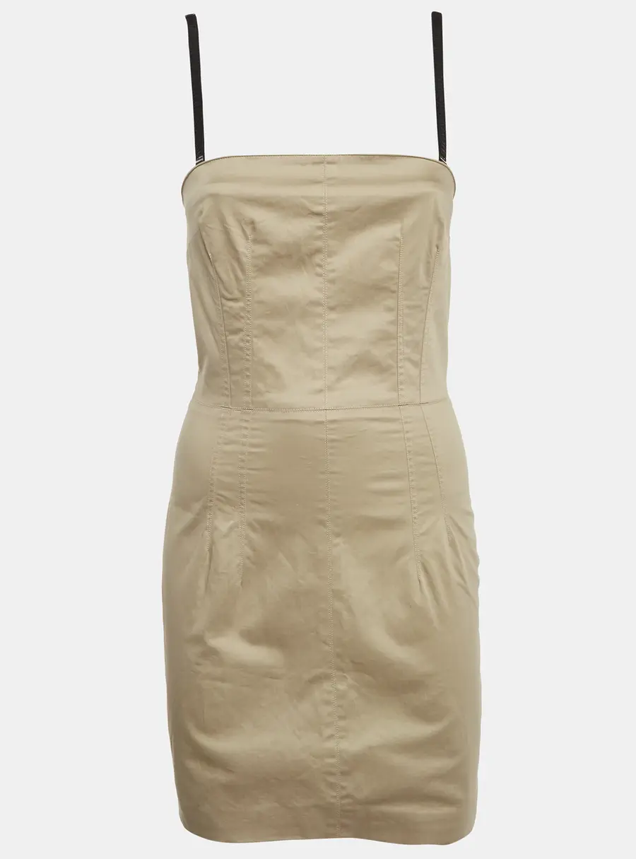 D&G Khaki Green Cotton Mini Dress S