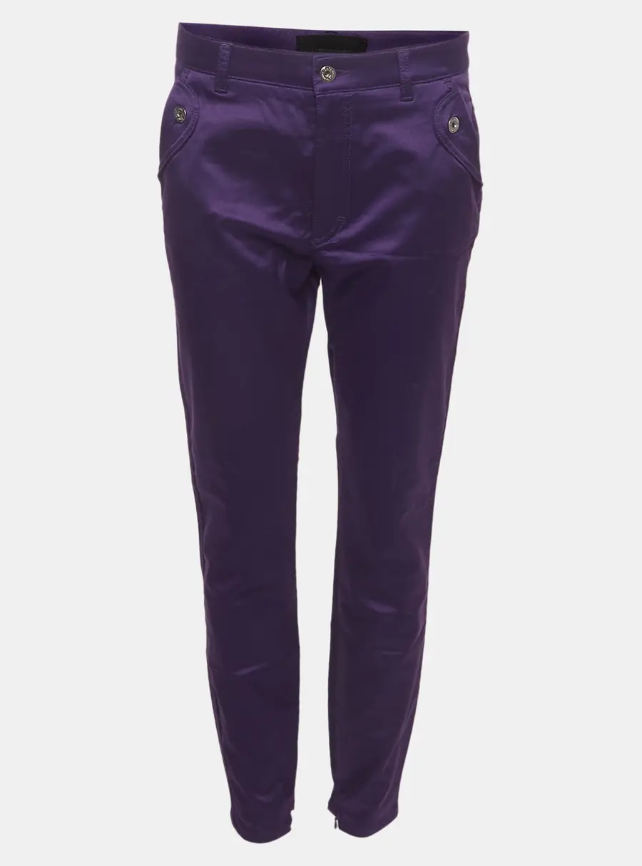 D&G Purple Stretch Satin Slim Fit Jeans L/Waist 31"