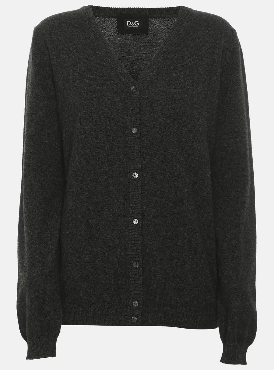 D&G Dark Grey Cashmere Cardigan M