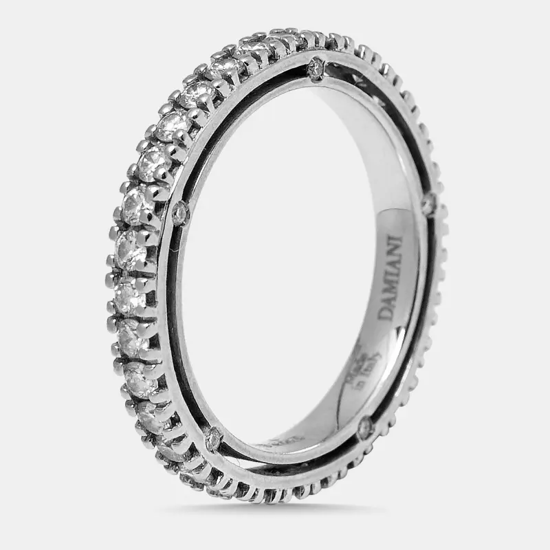 Damiani D.side Diamonds 18k White Gold Ring Size 50