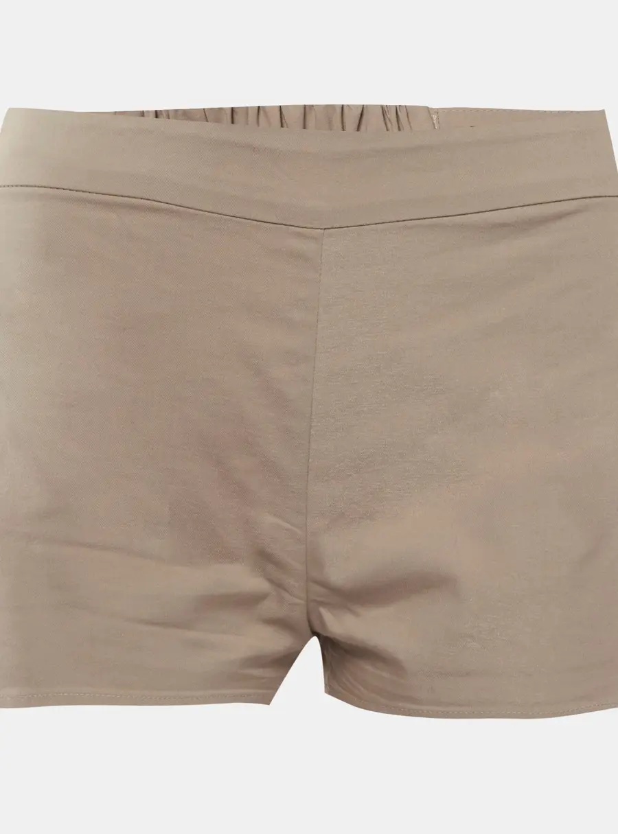 Datt Beige Gabardine Regular Shorts S