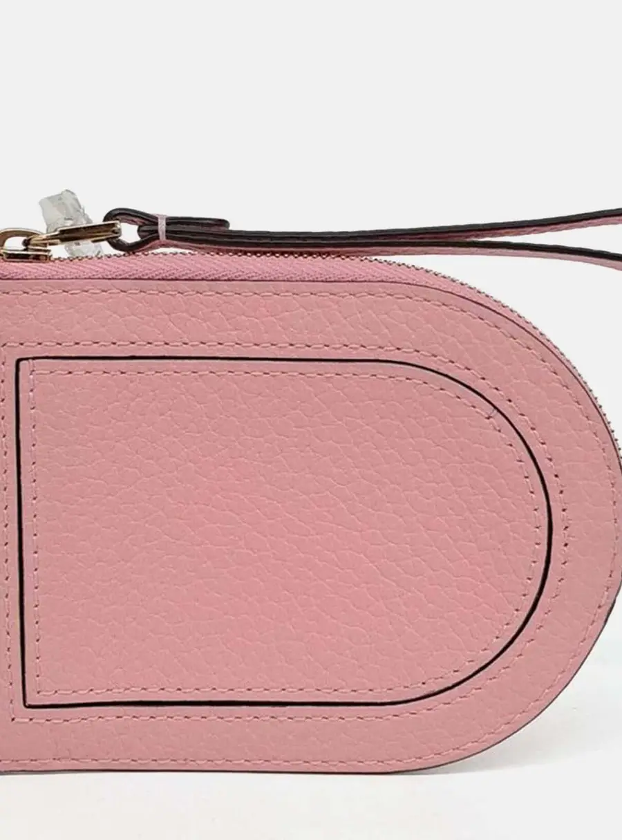 Delvaux Pin D Multifonctions Pink Taurillon Soft Leather Card Wallet Bag