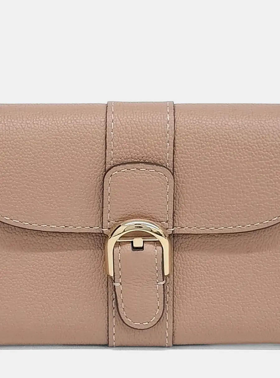 Delvaux Briand Brown Grained Calfskin Leather Wallet