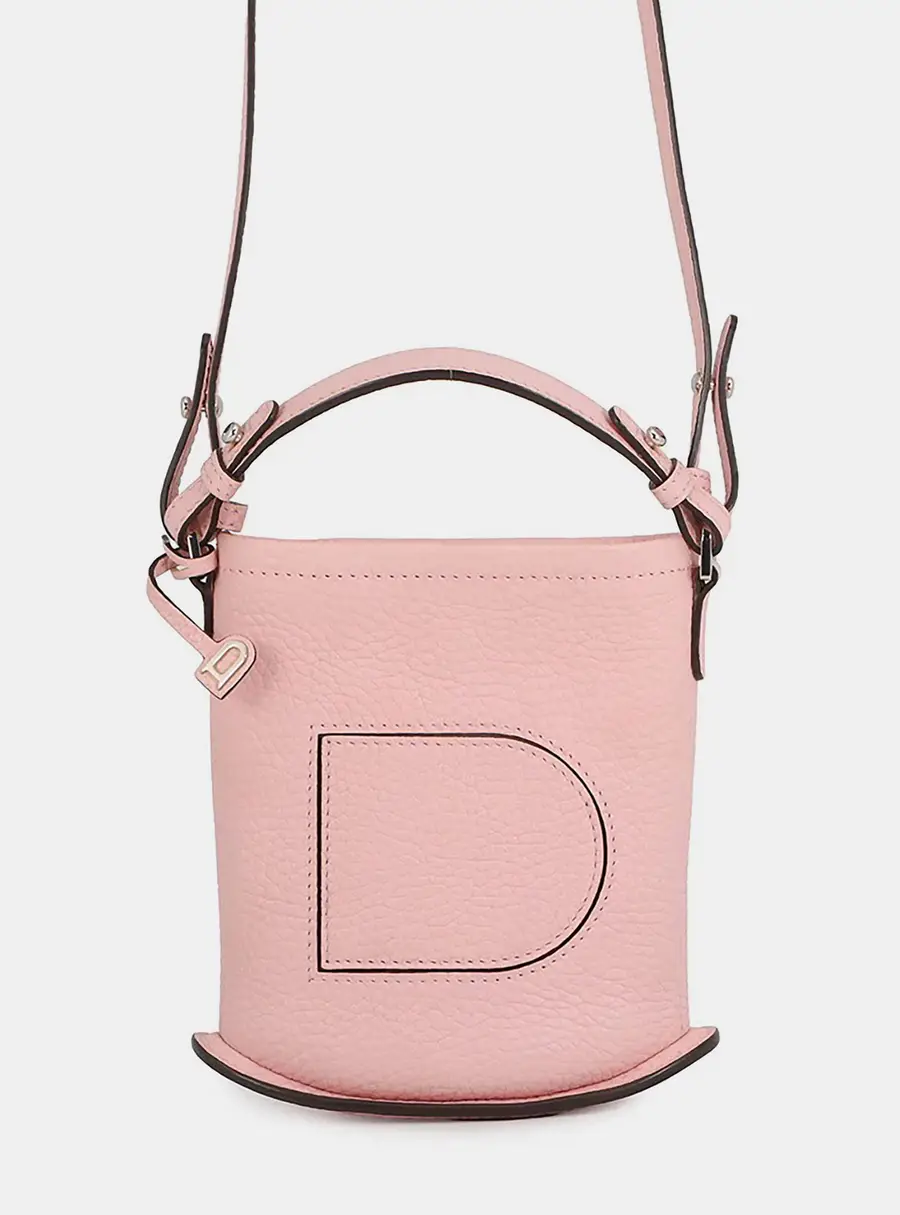 Delvaux Brillant Toy Pink Grained Leather Shoulder Bag