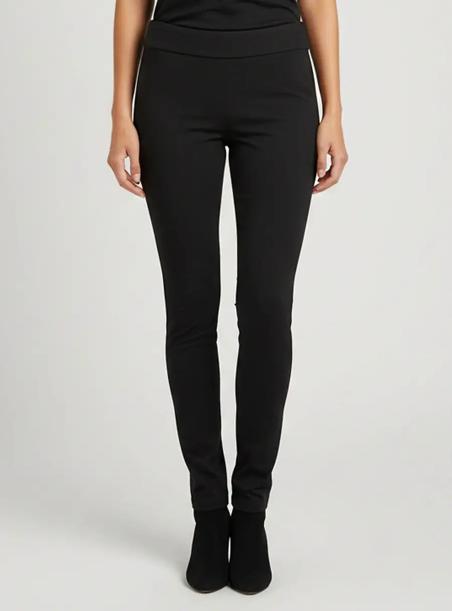 Diane Von Furstenberg Black Jersey Slim Fit Stephanie Legging L