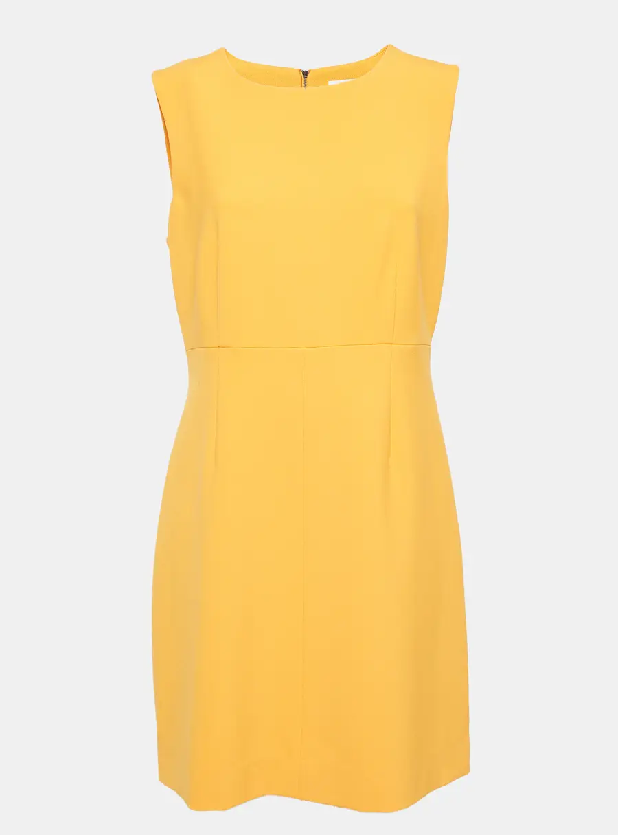 Diane Von Furstenberg Orange Stretch Knit Carrie Shift Dress L