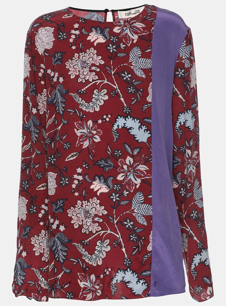 Diane Von Furstenberg Multicolor Silk Blouse XL
