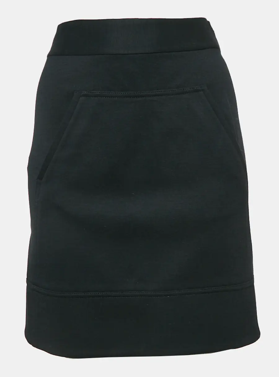 Diane Von Furstenberg Black Wool Jersey Jourdan Mini Skirt S