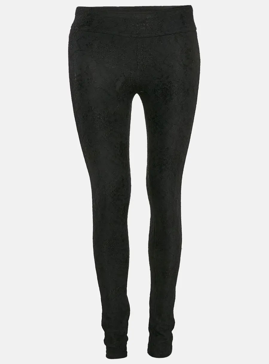Diane Von Furstenberg Black Lace Skinny Pants XS