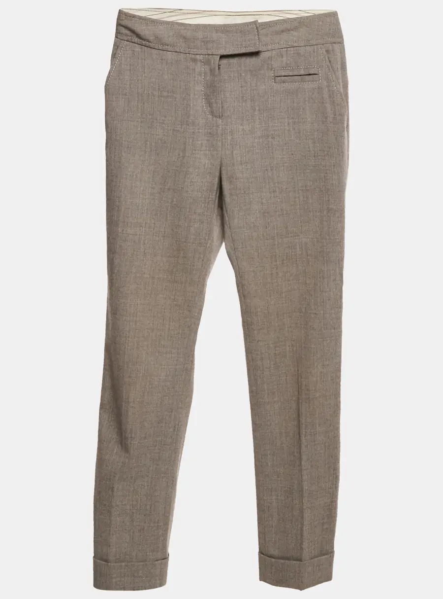 Diane Von Furstenberg Grey Wool Nicollete Trouser S