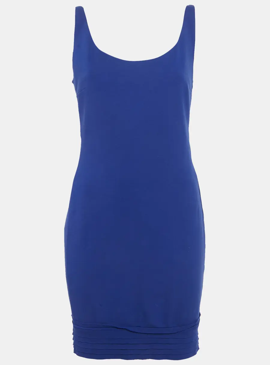 Diane Von Furstenberg Blue Jersey Mini Dress M