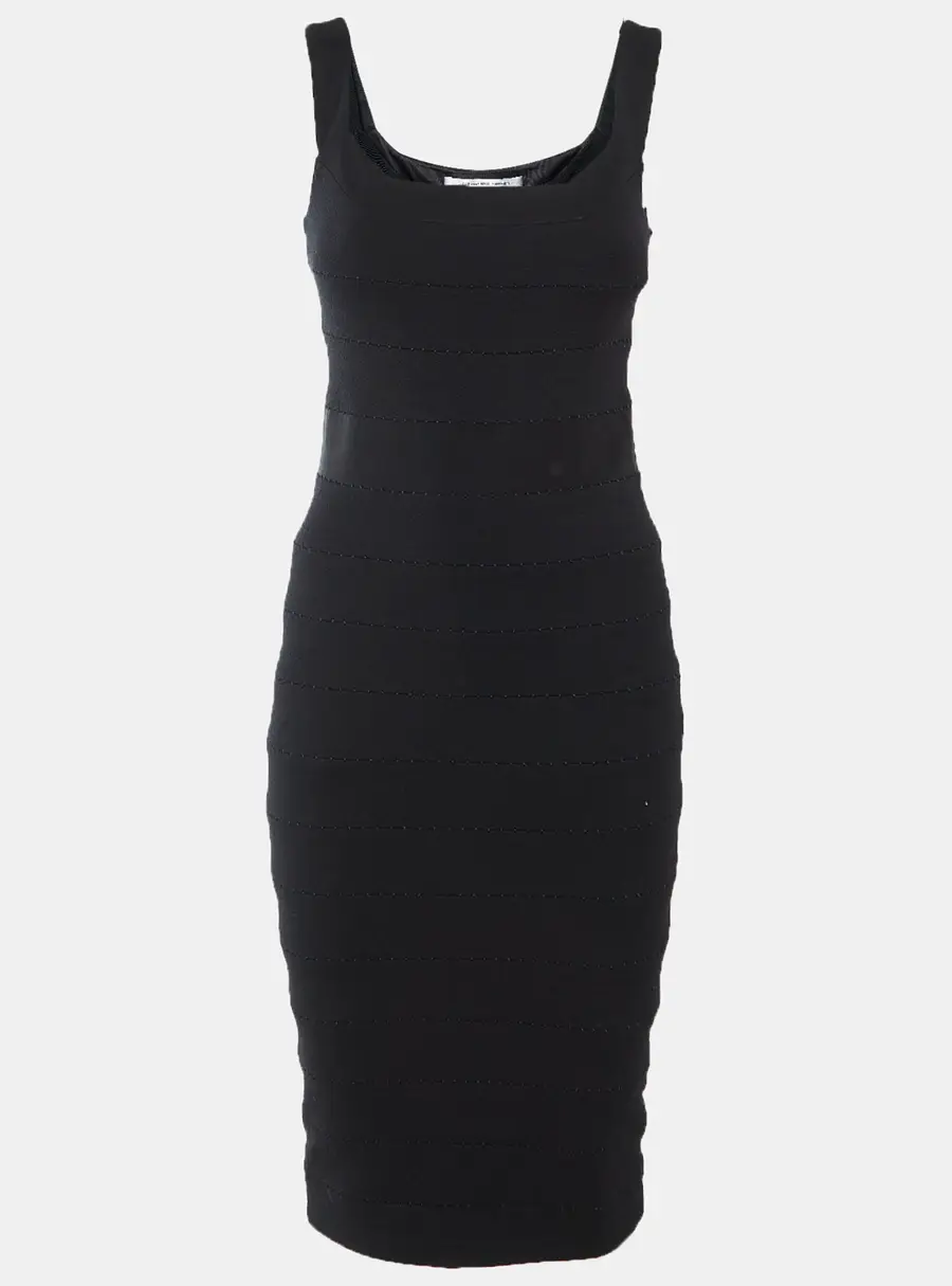 Diane Von Furstenberg Black Stretch Jersey Mini Dress S