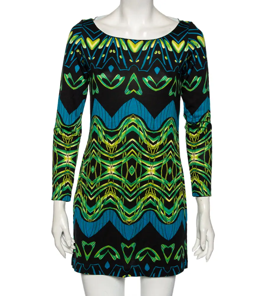 Diane von Furstenberg Multicolor Printed Silk Tacita Tunic Dress S