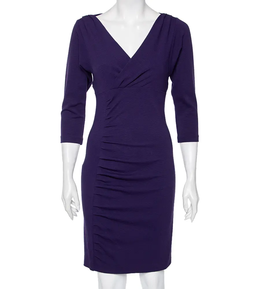 Diane Von Furstenberg Purple Knit Basuto Short Dress S