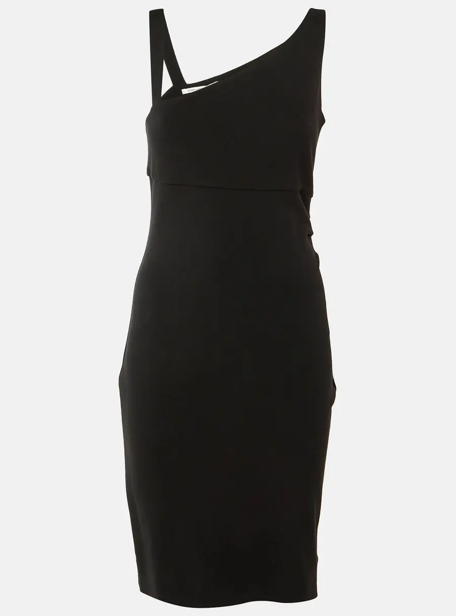 Diane Von Furstenberg Black Stretch Knit Sleeveless Nomie Dress M