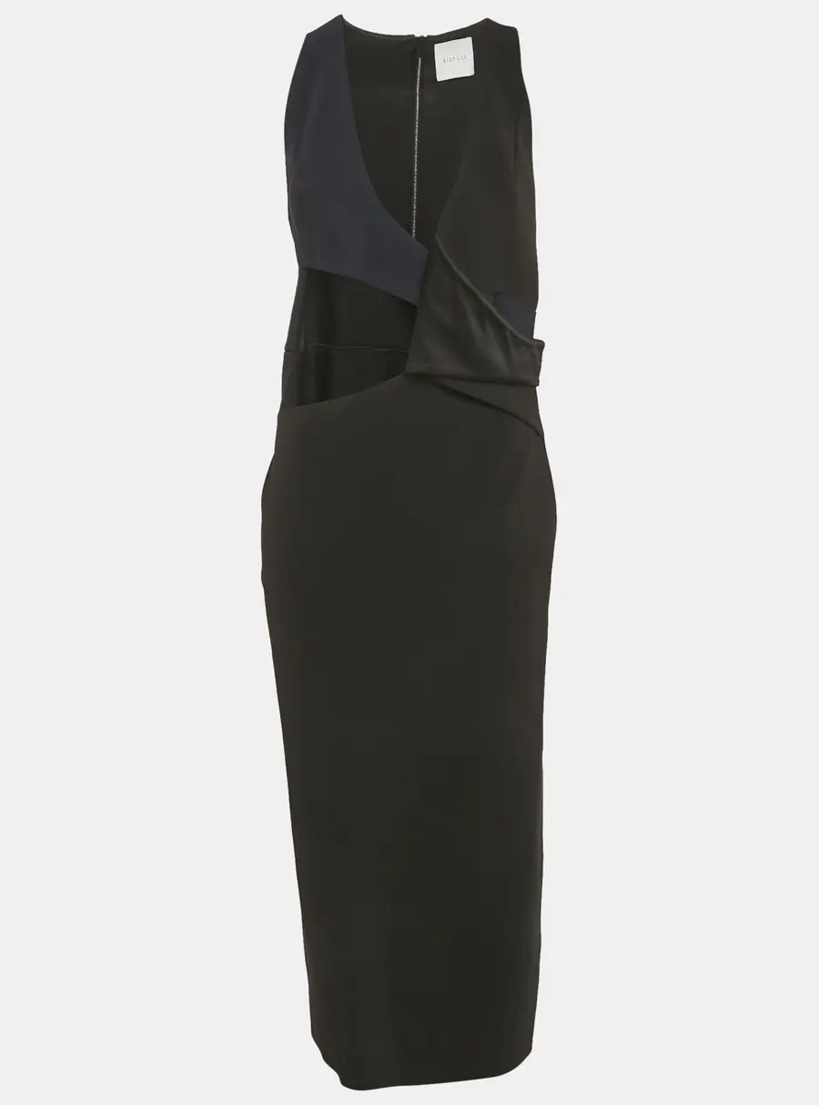 Dion Lee Black Knit Cut-Out Midi Dress M