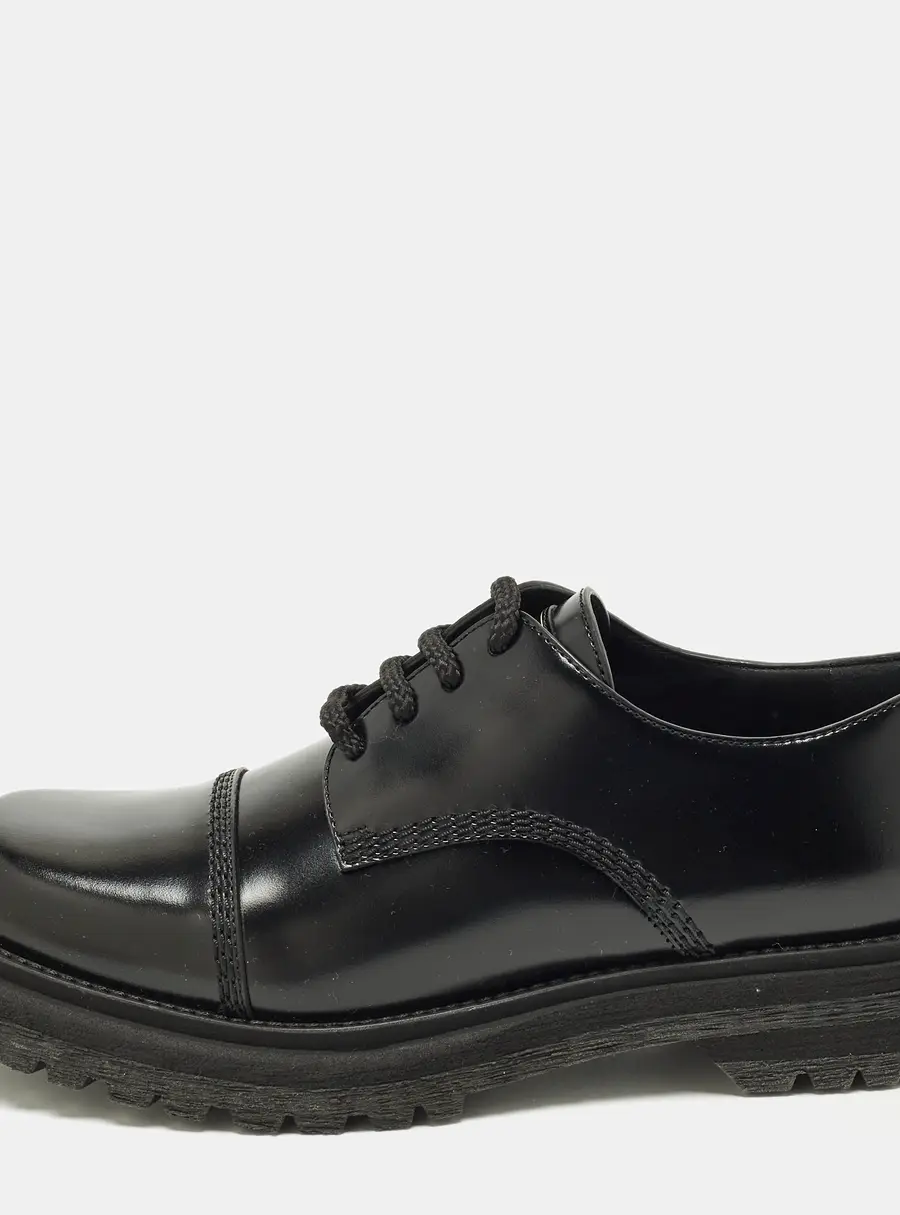 Dior Diorebel Size 38.5 Black Leather Derby