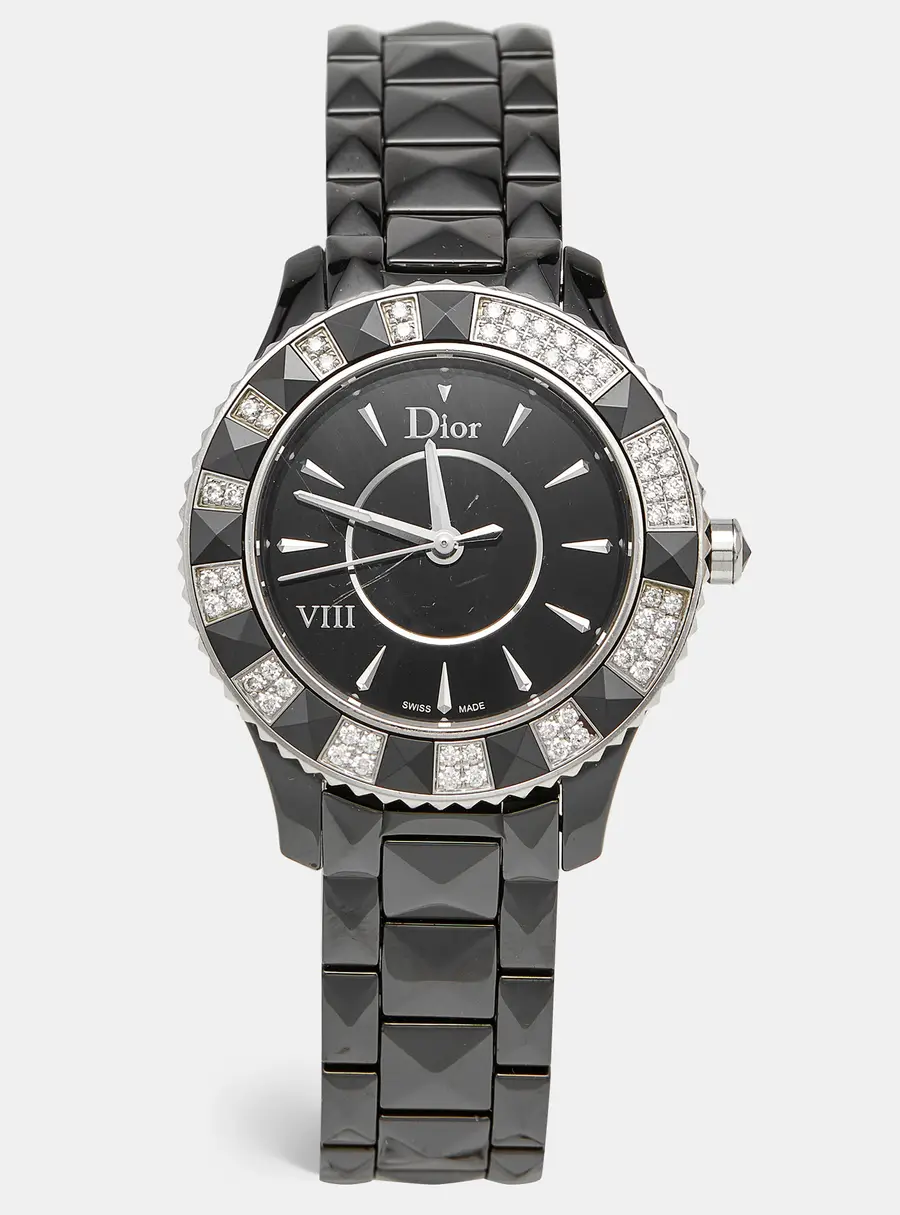 Dior DIOR VIII CD1231E1C001 Ceramic Stainless Steel Diamond Women's Wristwatch 33 mm