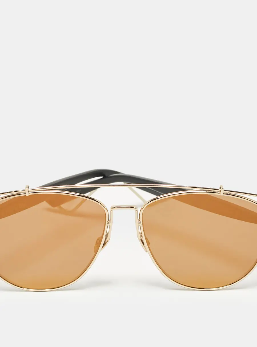 Dior Gold/Black DiorTechnologic Aviator Sunglasses