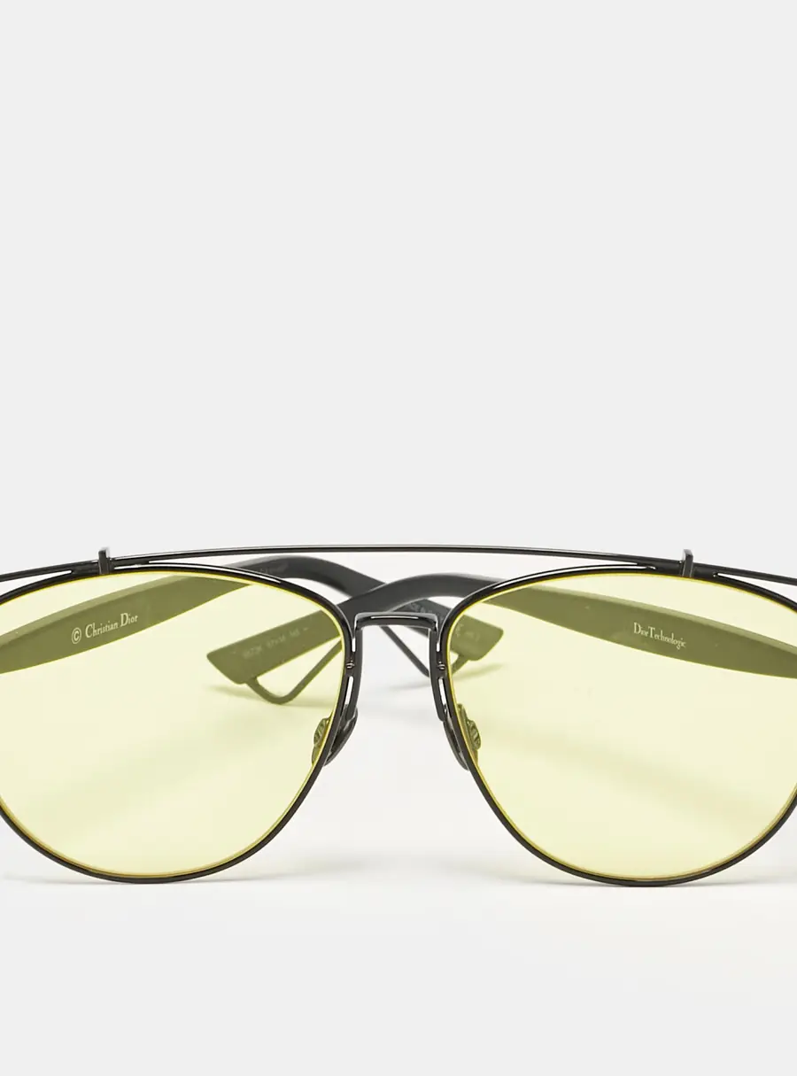 Dior Yellow/Black 65Z2K Technologic Aviator Sunglasses
