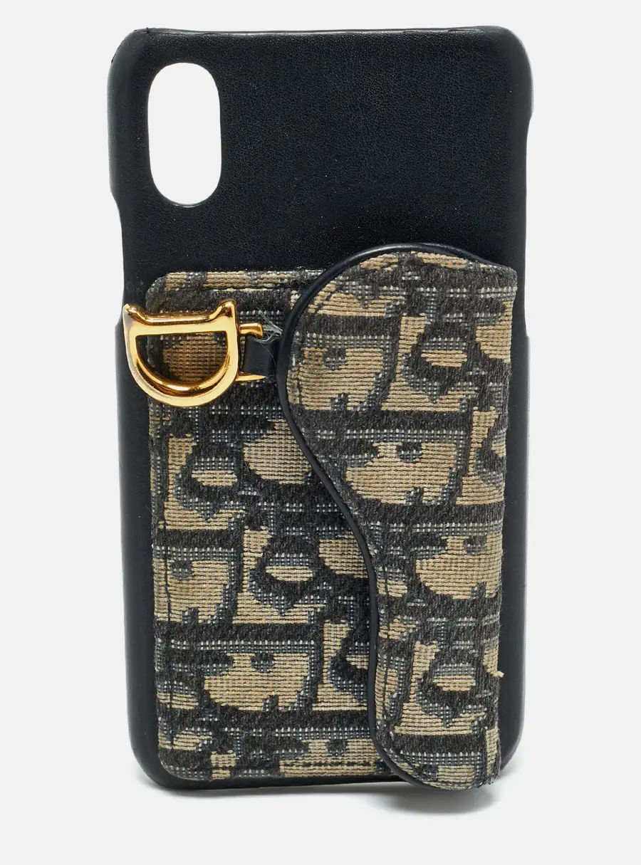 Dior Blue Oblique Canvas and Leather iPhone X Case