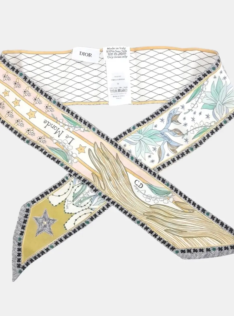 Dior Multicolor Silk Mitzah Bandeau