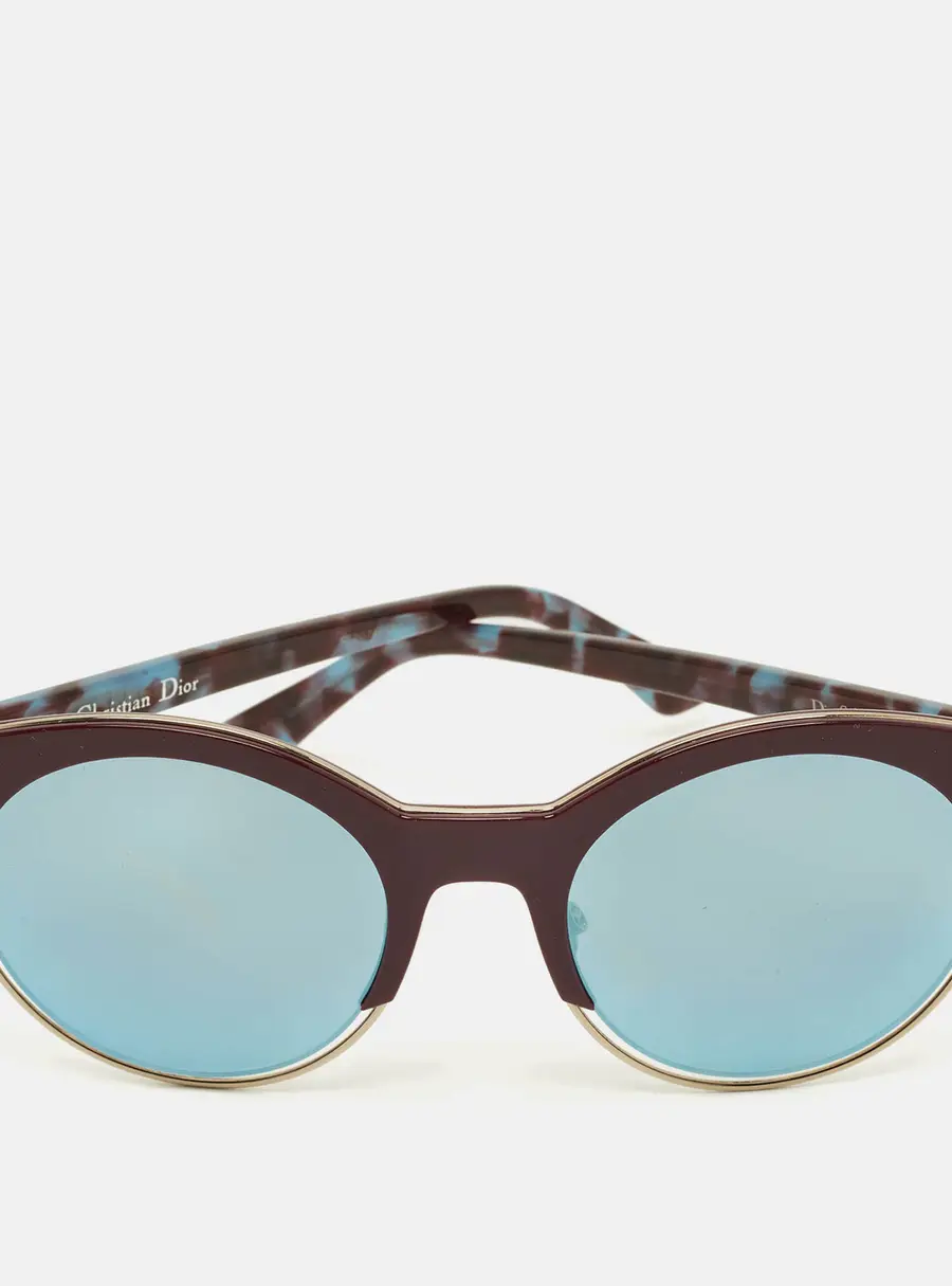 Dior Burgundy/Grey Gradient Sideral 1 Round Sunglasses