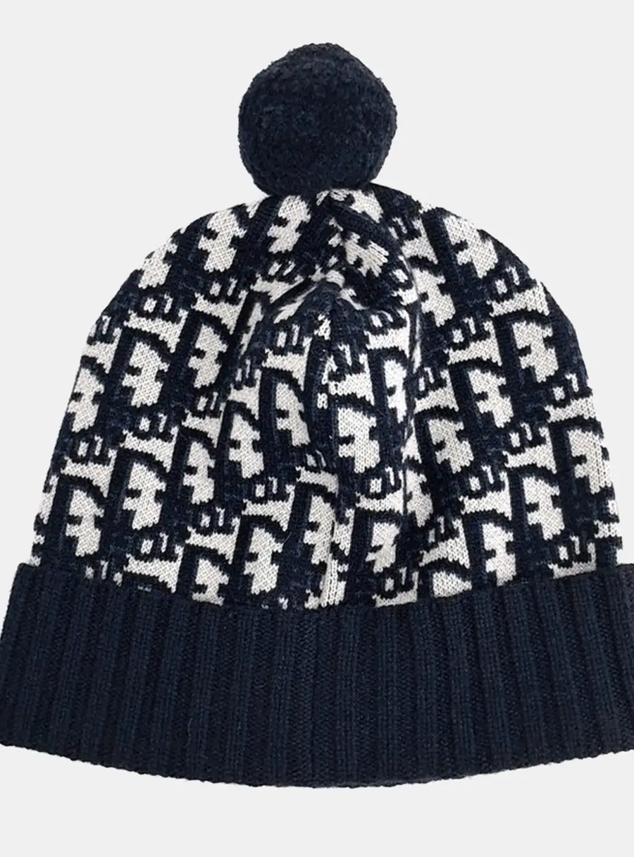 Christian Dior Oblique Cashmere Beanie